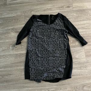 Black - snake print dress